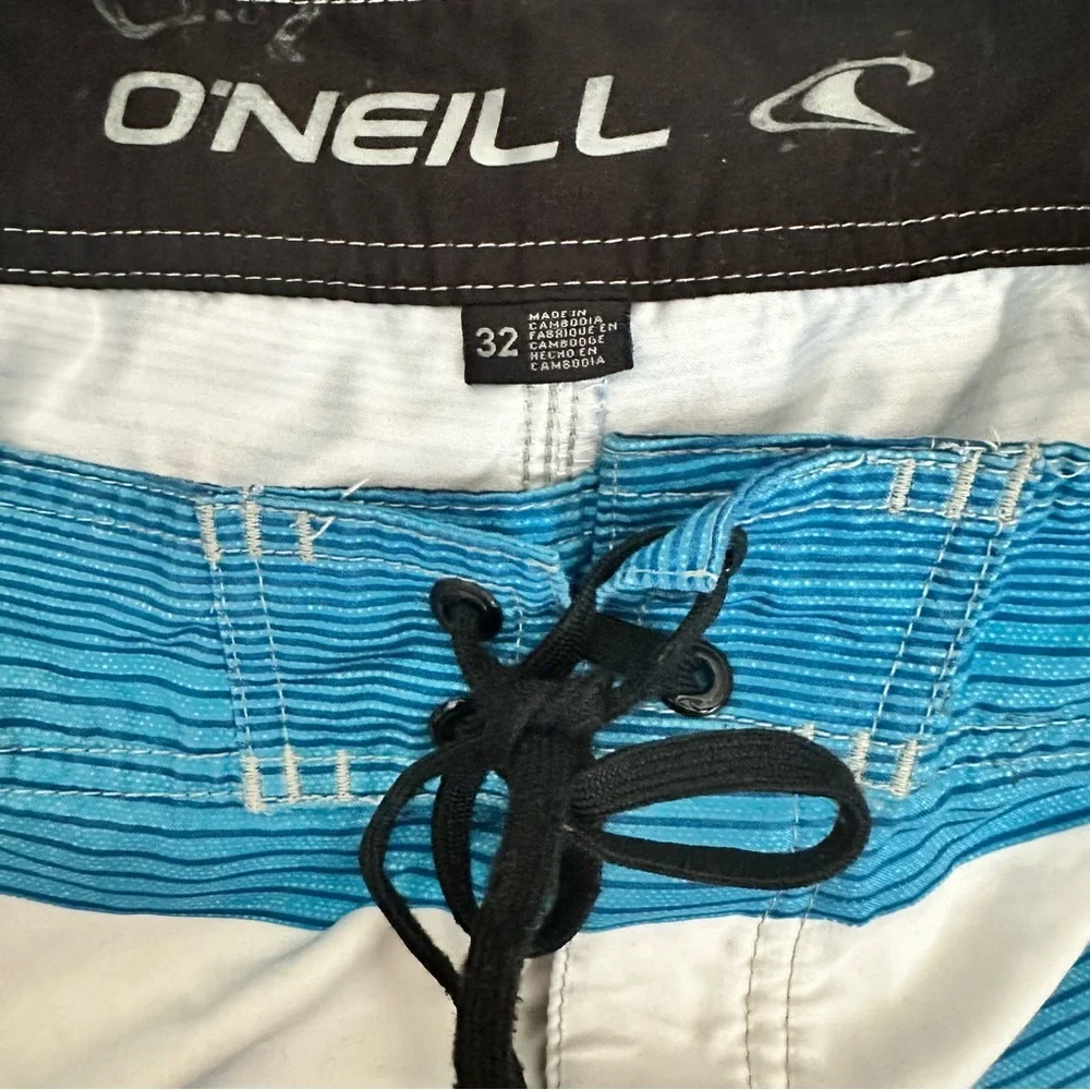 O'Neill Blue and Gray Board Shorts Swimwear